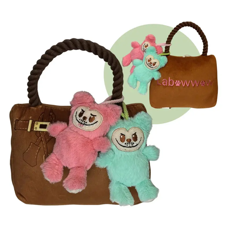 Haute Diggity Labowwow Handbag Plush Dog Toy – Chic Designer-Style Pet Accessory 1