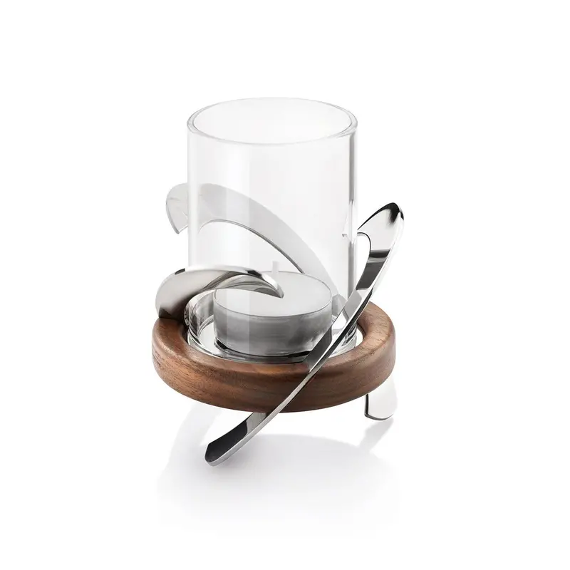 Helix Tealight Holder – Geometric Glass Accent 1