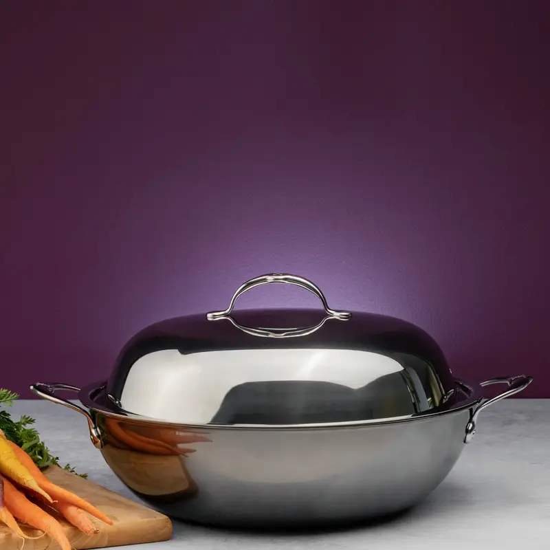 Hestan Nanobond 14-Inch Titanium-Reinforced Wok With Lid 1
