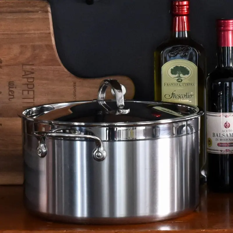 Hestan Probond 8-Quart Stainless Steel Stock Pot With Lid 1