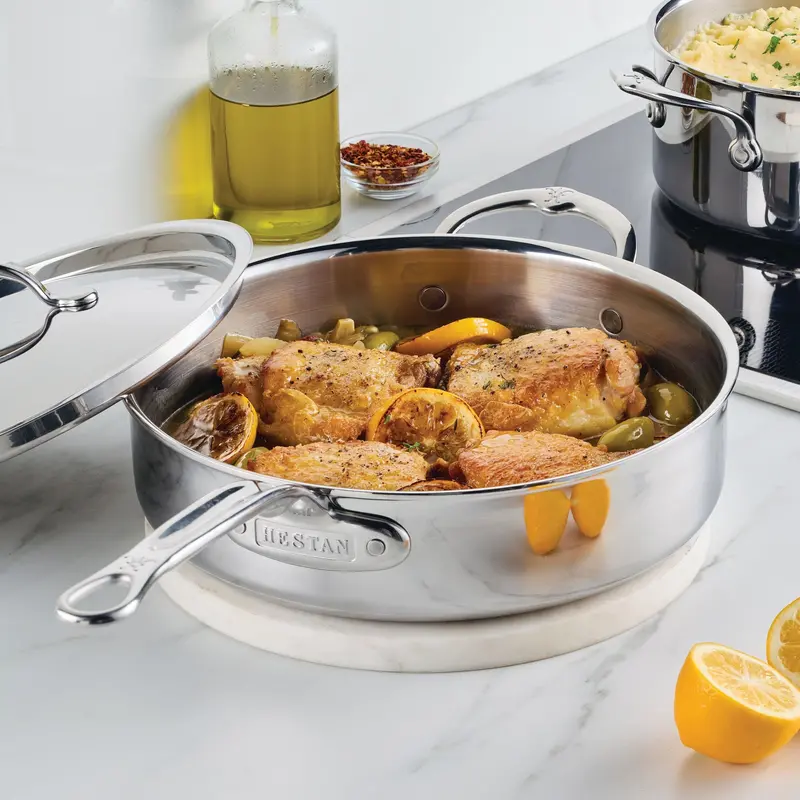 Hestan Probond Luxe 3.5-Quart Stainless Steel Sauté Pan With Lid 1