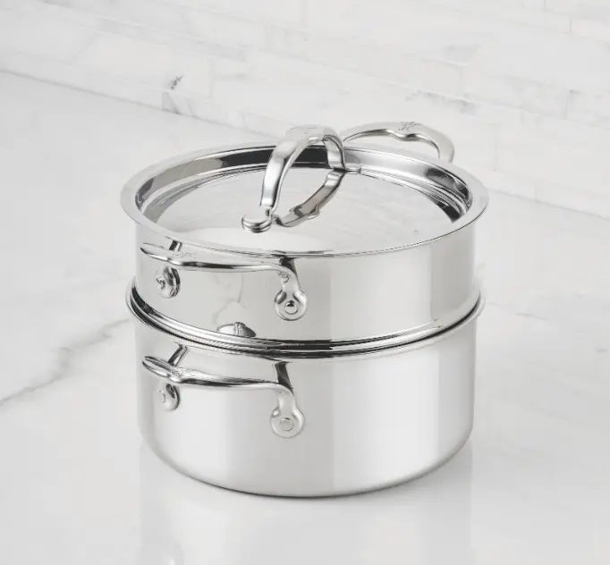 Hestan Probond Luxe 3-Quart Stainless Steel Soup Pot With Removable Steamer Insert 1