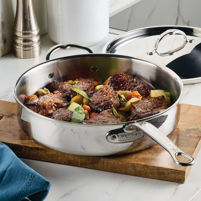 Hestan Probond Luxe 5-Quart Stainless Steel Sauté Pan With Lid 1
