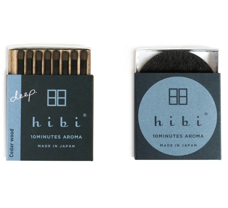 Hibi Incense Matches In Cedar Wood Scent – Pack Of 8 1