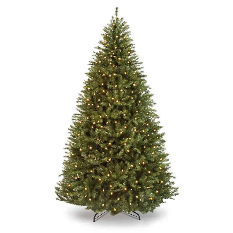 Hinged Douglas Fir Artificial Christmas Tree With Sturdy Metal Stand 1