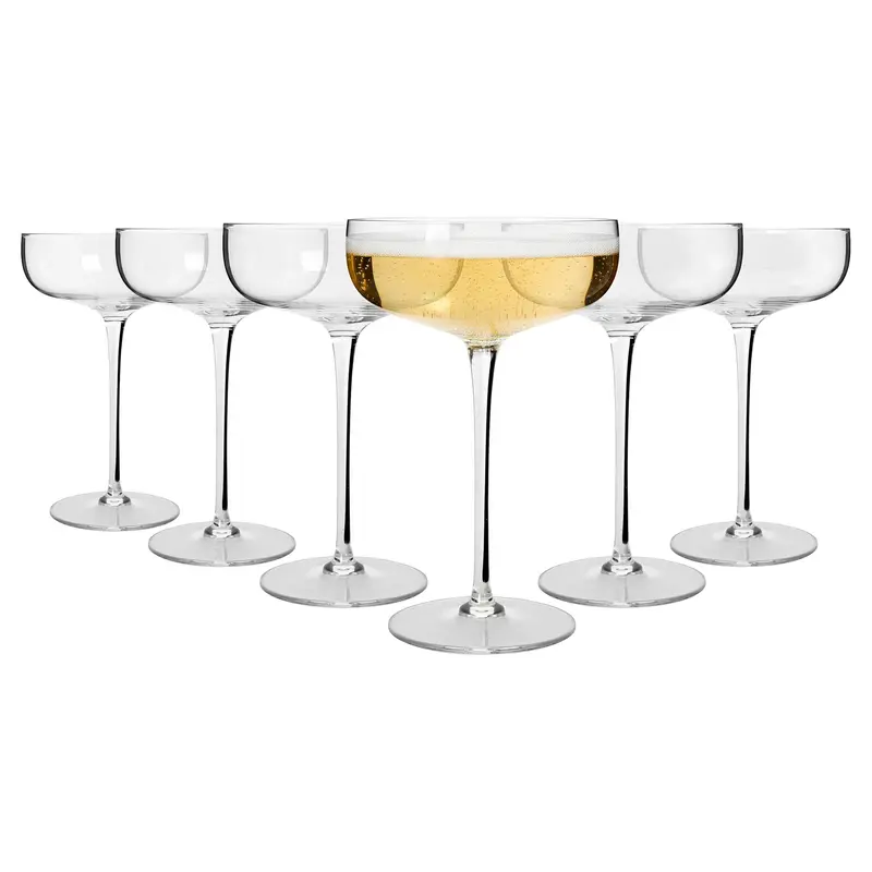 Hoxton 220Ml Crystal Champagne Coupe Glasses – Set Of 6 1