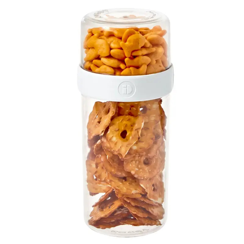 Idesign Eco-Friendly Stackable Snack Canister – Large Size (3.6" X 8.3") 1