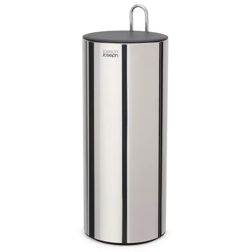 Joseph Joseph Easystore Luxe Concealed Toilet Roll Holder – Polished Stainless Steel 1