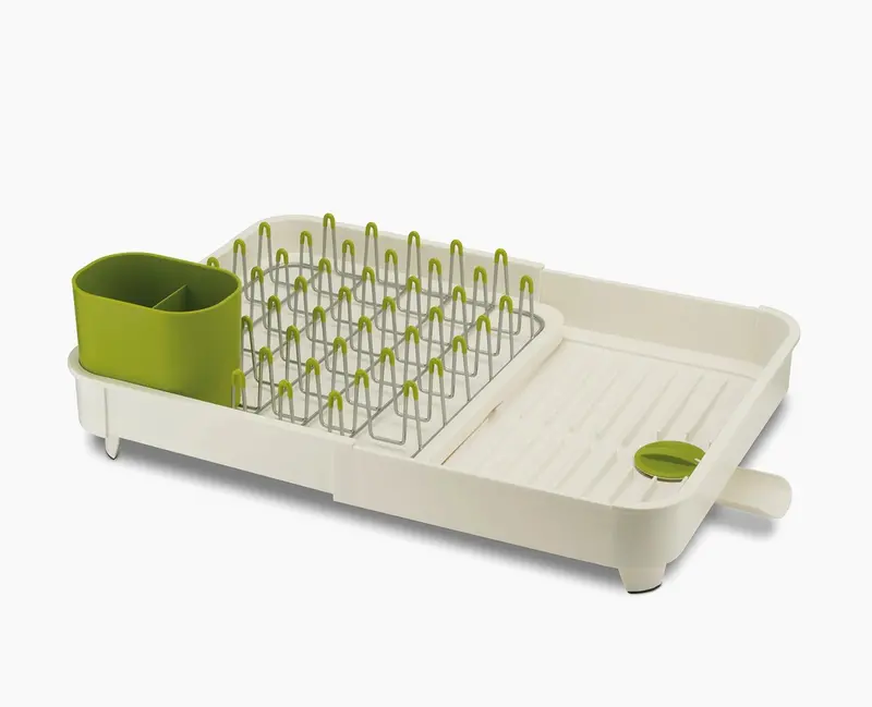 Joseph Joseph Extend Dish Rack With Drain Plug – Adjustable White Kitchen Organizer 1