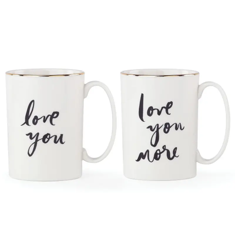 Kate Spade Bridal Gift Mug Set: "Love You" And "Love You More" 1