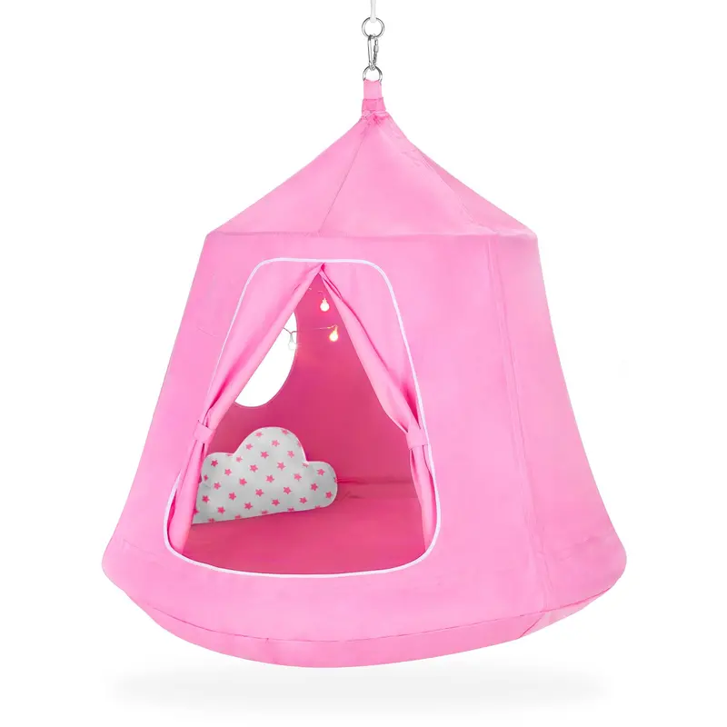 Kids' Hammock Swing Tent With Led Lights – Portable Indoor/Outdoor Play & Rest Zone With Ropes 2