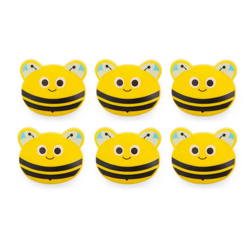 Kikkerland Bee-Shaped Bag Clips – Set Of 6 Reusable Food Storage Clamps 1