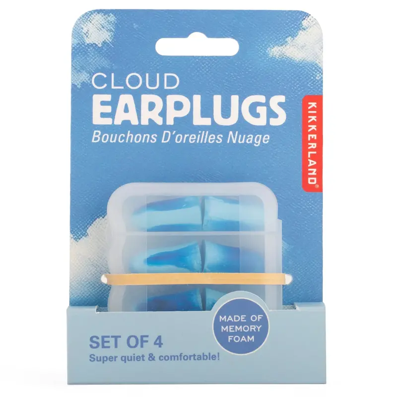 Kikkerland Cloud-Shape Reusable Foam Earplugs (4-Pack) 1