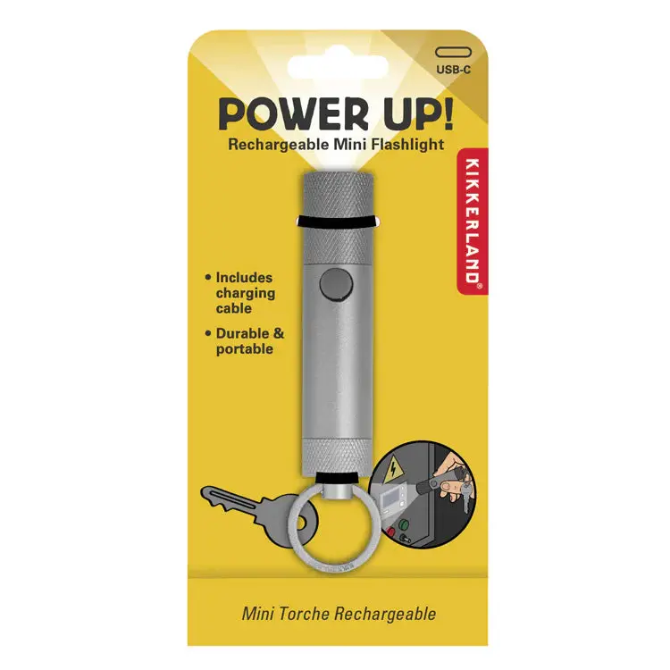 Kikkerland Rechargeable Led Mini Flashlight – Pocket-Sized Illumination 1