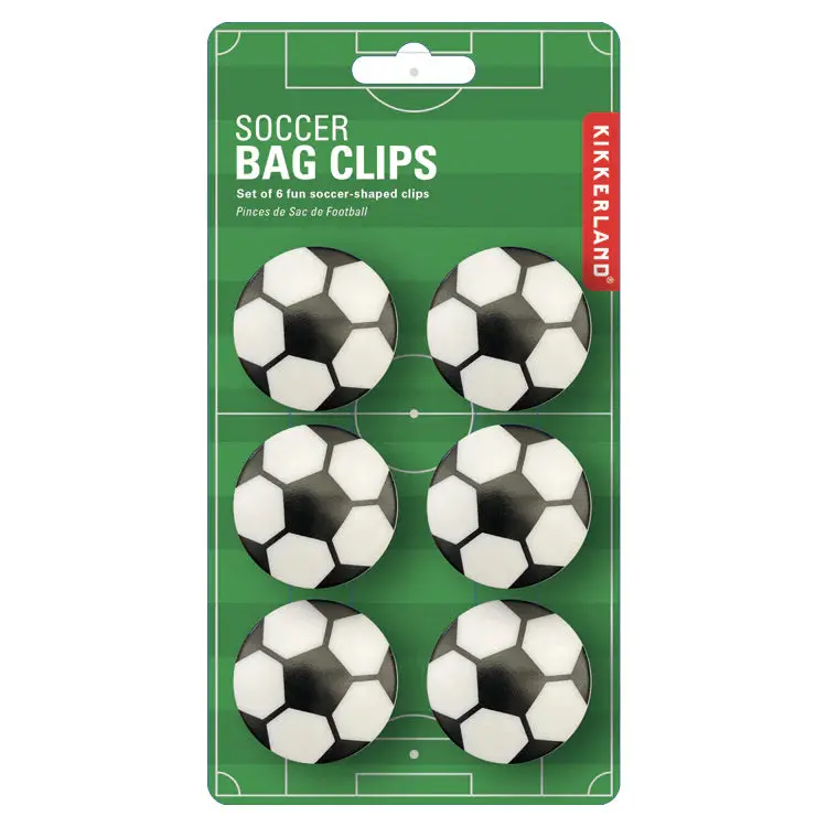 Kikkerland Soccer Ball Clip Set – Six Color-Coordinated Ball Holders 1