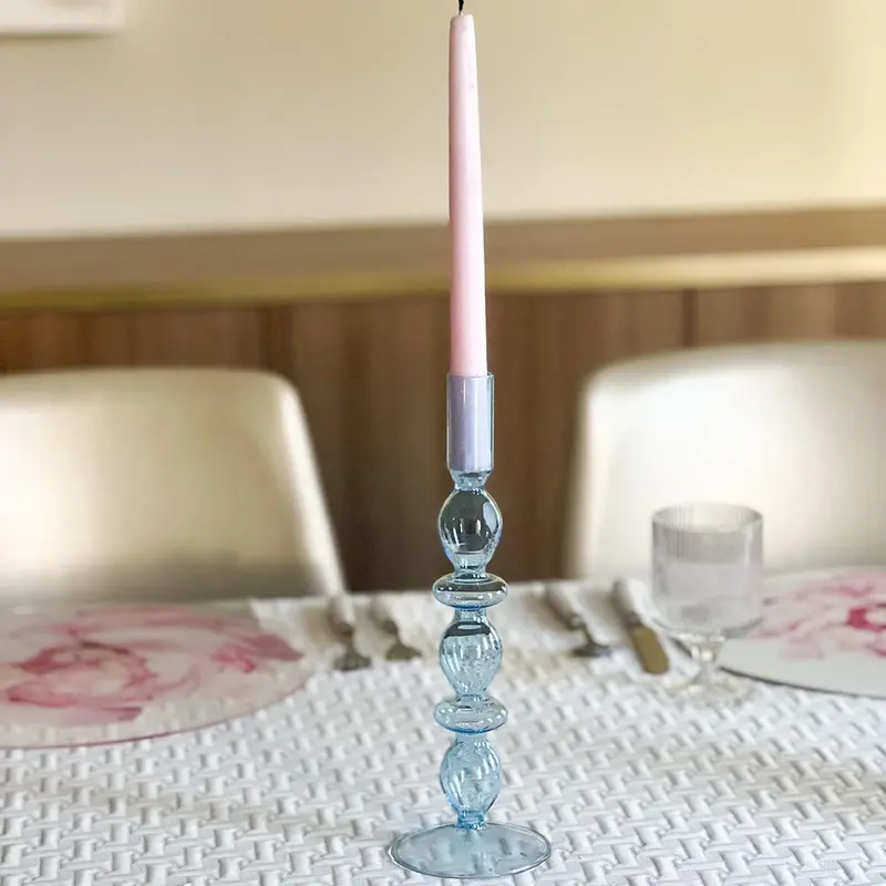 Kinor Clear Glass Candle Holder For Modern Interiors 3