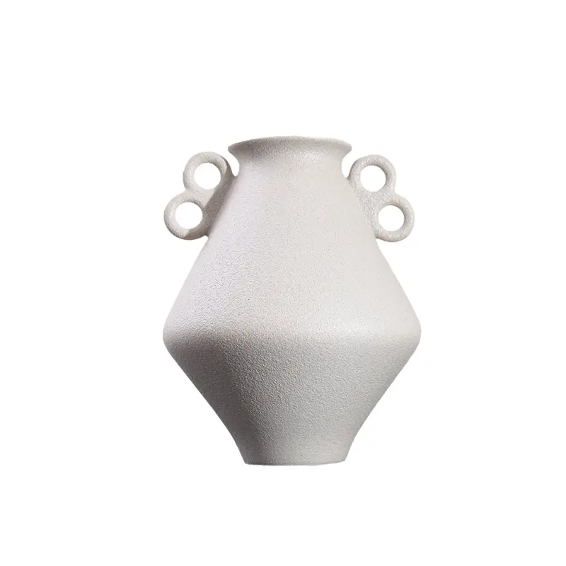 Kinor Loop-Handle Ceramic Vase For Boho Or Rustic Decor 1