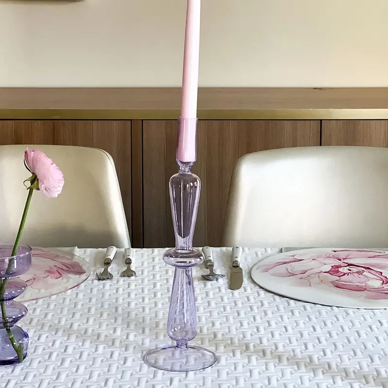 Kinor Sophisticated Glass Candle Holder With Sleek Silhouette 2