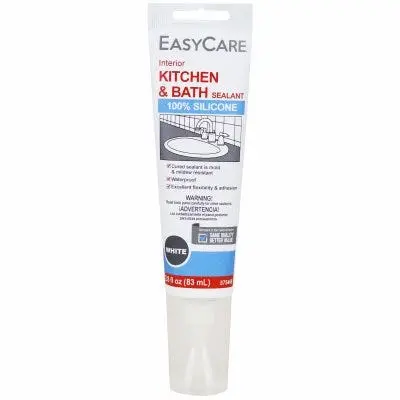 Kitchen & Bath Silicone Caulk – White, 2.8-Ounce Tube 1