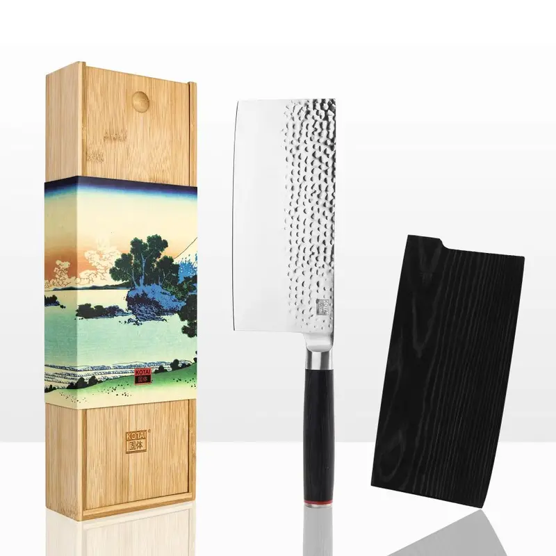 Kotai Chinese Cleaver – Pakka Wood Handle, Versatile Chopping & Mincing Tool 1