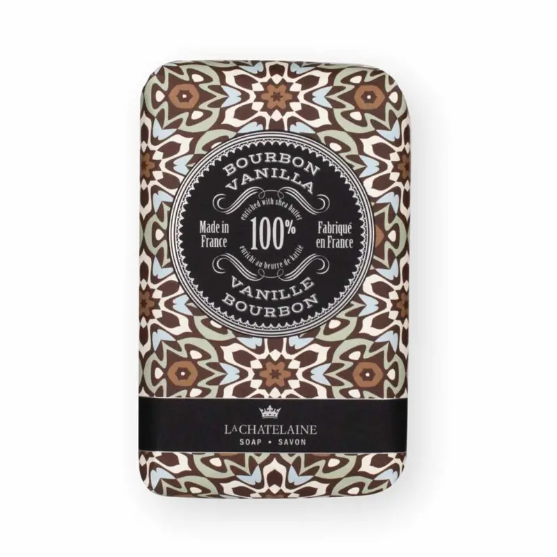 La Chatelaine Bourbon Vanilla Soap Bar – 8.8 Oz Warm, Gourmand Scent 1