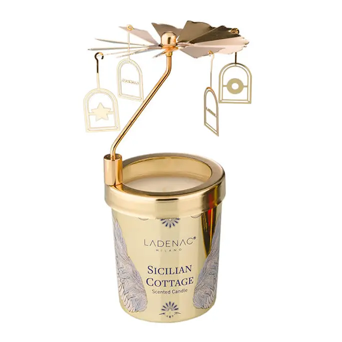 Ladenac Milano Sicilian Cottage Candle With Rotating Carousel Base – 2.6 Oz 1