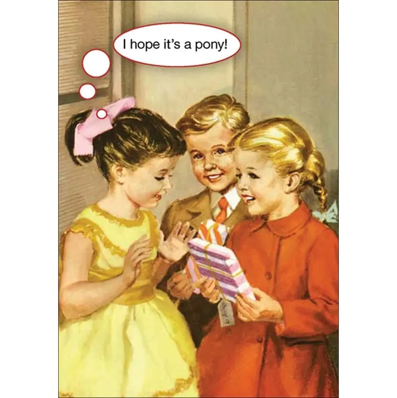 Ladybird Books Pony-Themed Absurdist Greeting Card 1