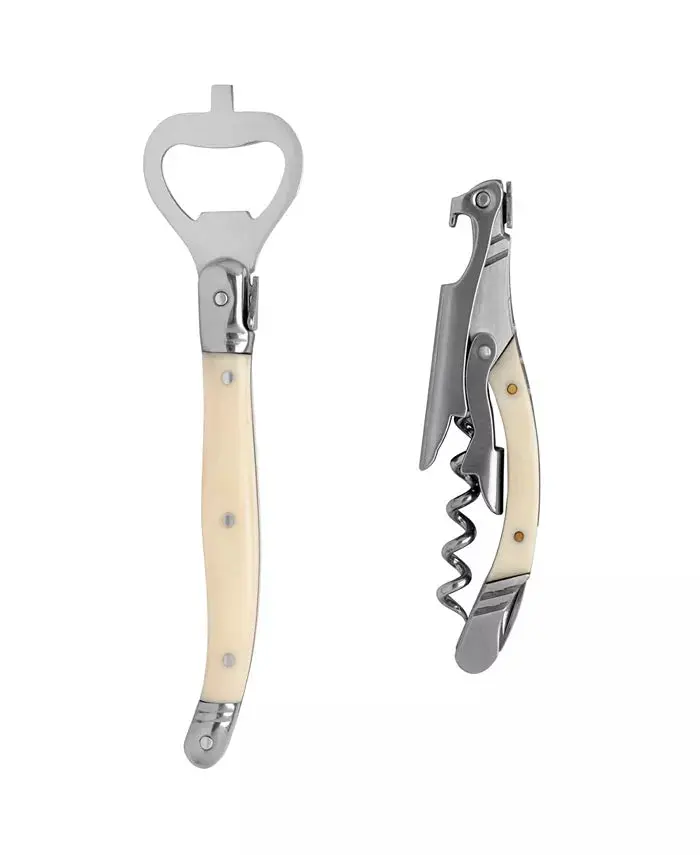 Laguiole Bar Tool Set – Bottle Opener & Corkscrew In Wood Gift Box 1