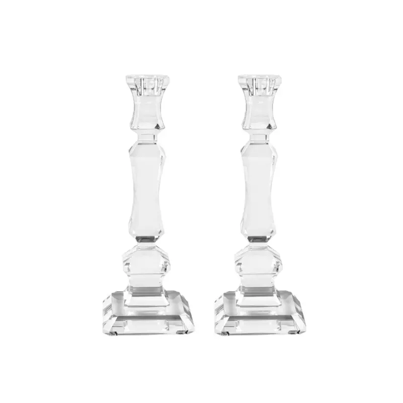 Lainy Home Heirloom-Style Crystal Candlesticks – Set Of 2 1