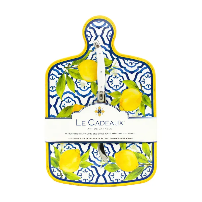 Le Cadeaux Palermo Wood Cheese Board With Complementary Tea Towel 1