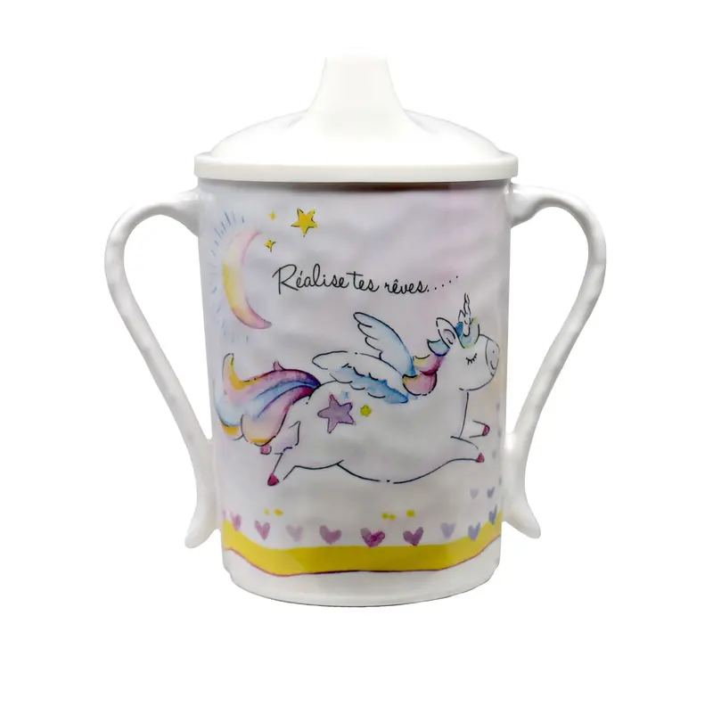 Le Cadeaux Realize Your Dreams Melamine Sippy Cup – Kid-Safe Drinkware 1