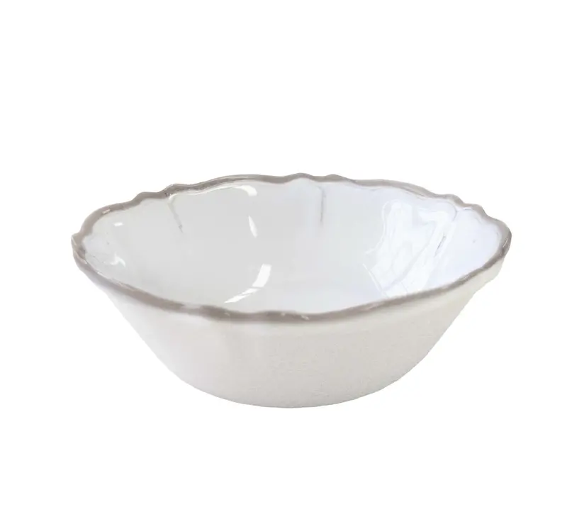 Le Cadeaux Rustica Antique White 7.5-Inch Melamine Cereal Bowl 1