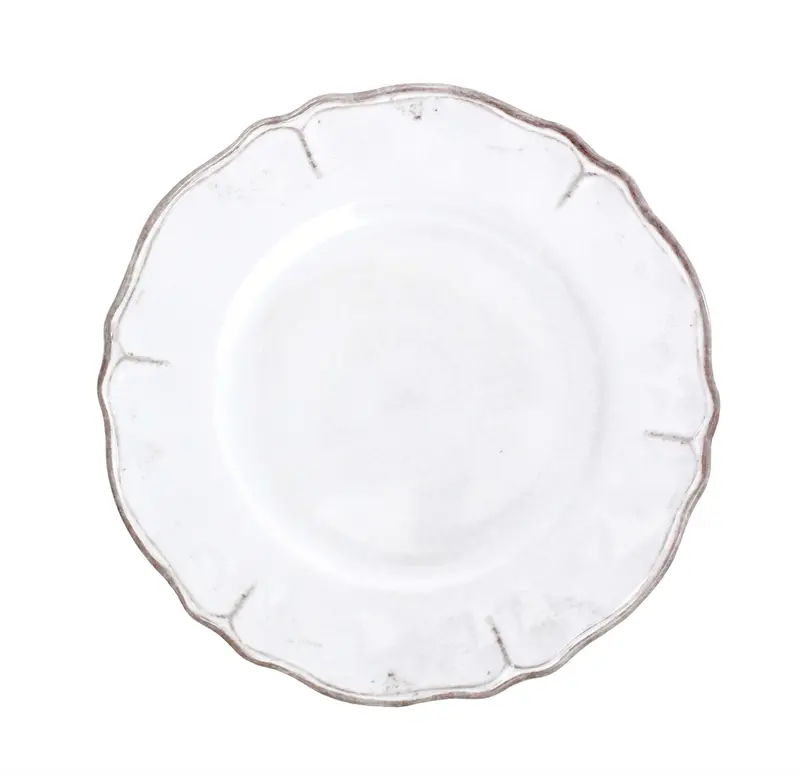 Le Cadeaux Rustica Antique White 9-Inch Melamine Salad Plate 1