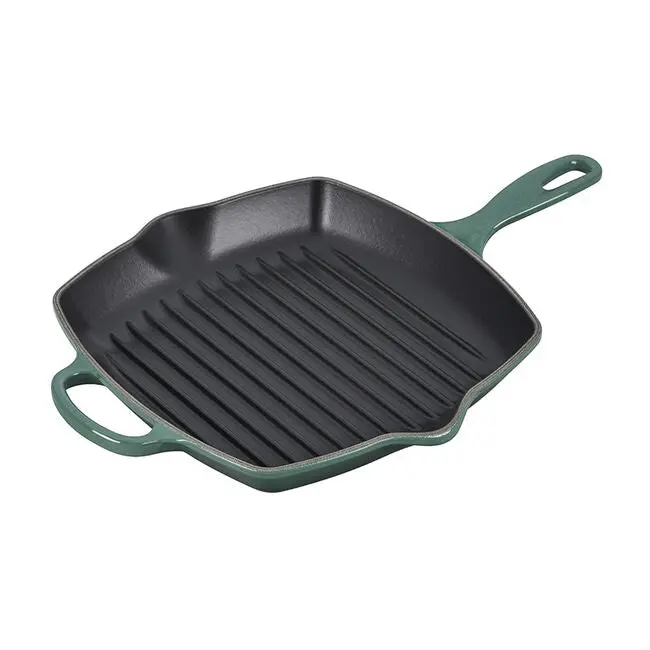 Le Creuset Artichoke-Colored Square Grill Skillet – 10.25 Inch Cast Iron 1