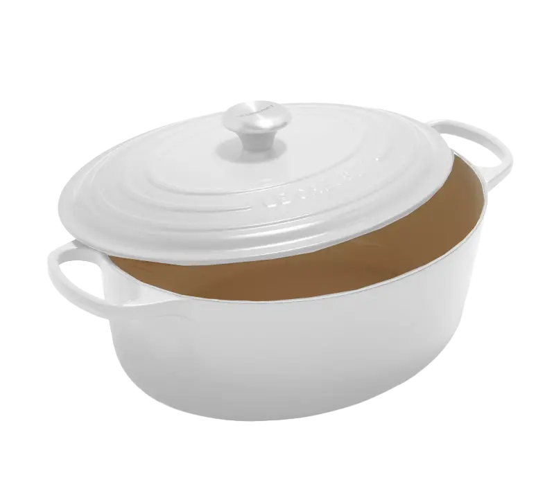 Le Creuset Classic White 8 Qt Oval Dutch Oven – Signature Special Edition 1