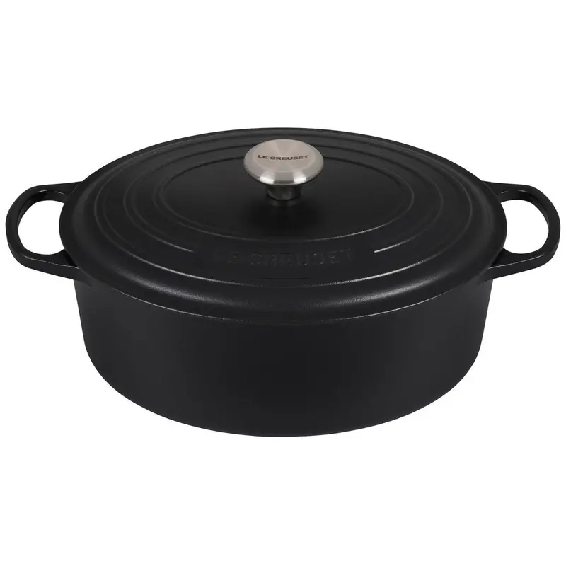 Le Creuset Licorice Matte Black Wide Round Dutch Oven – 6.75 Qt 1