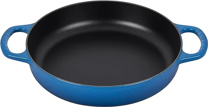 Le Creuset Signature Cast Iron Everyday Skillet – 11" Marseille Blue Finish 1