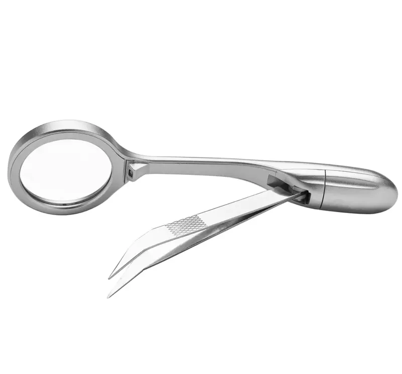 Led-Lit Precision Tweezers With Built-In Magnifying Lens 1