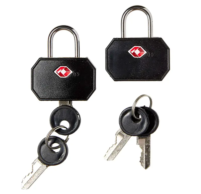 Lewis N. Clark Tsa-Safe Mini Padlock Set – 2 Black Locks 1