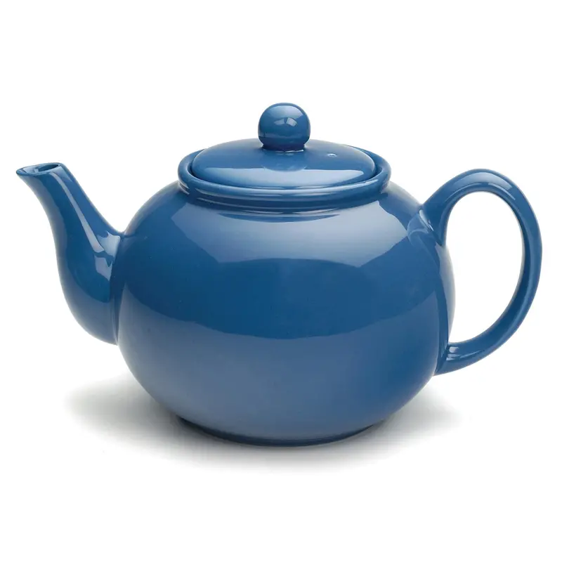 Light Blue Ceramic Stoneware Teapot 1