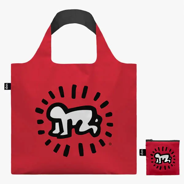 Loqi Recycled Cotton Tote – Keith Haring Radiant Baby Art Print 1