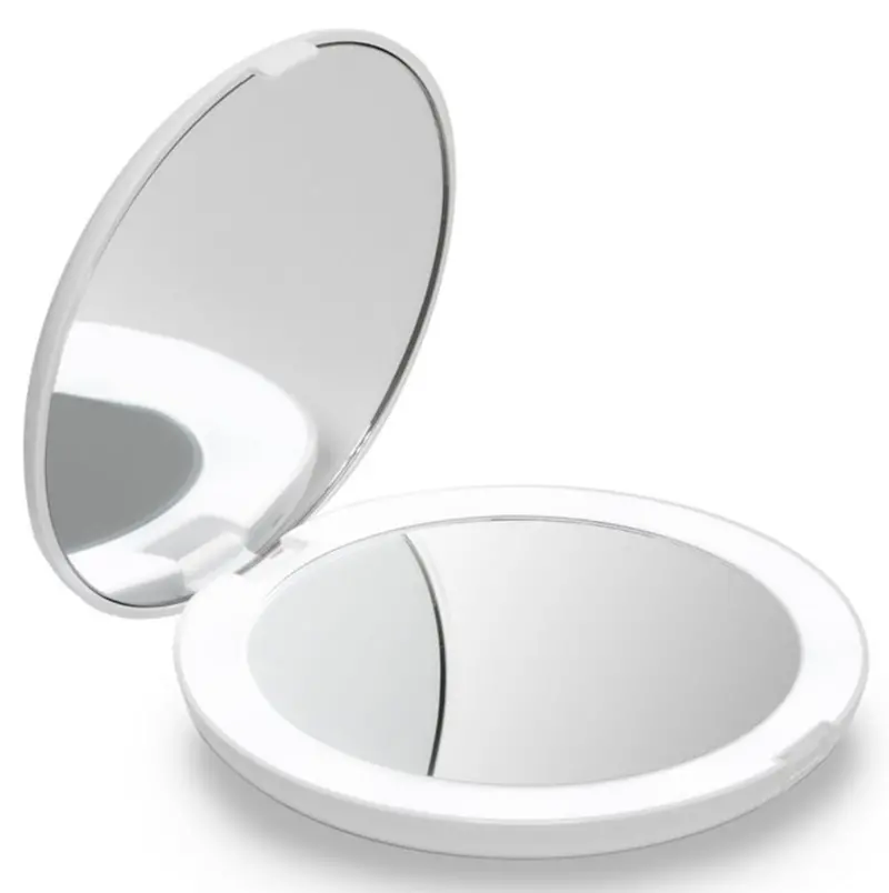 Lumi 5-Inch Dual-Side Lighted Mirror – 1X & 10X Magnification 1