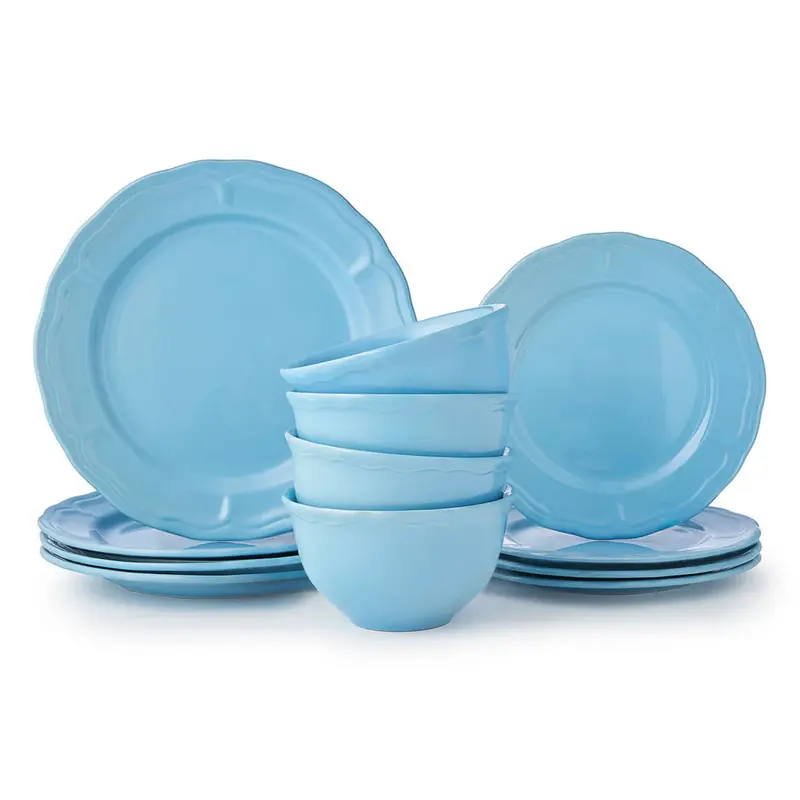 Madison Stoneware 12-Piece Dinnerware Set – Modern Neutral Table Setting 2