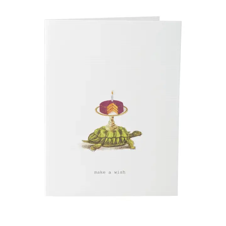 'Make A Wish' Birthday Glitter Card – 3.5" × 5" Enchanting Celebration Design 1