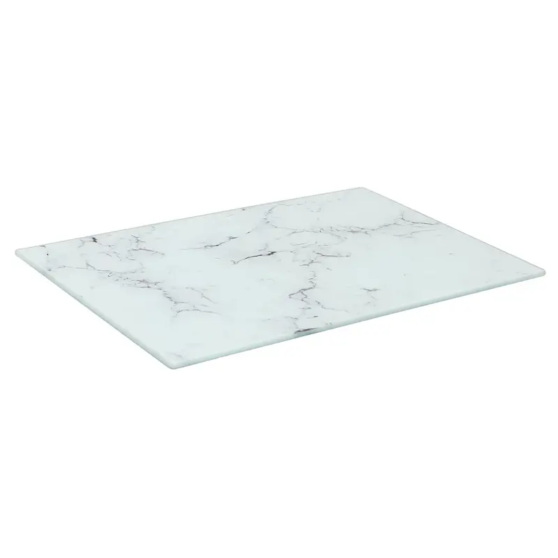 Marble-Effect Rectangular Glass Chopping Board (30 X 20 Cm) 1
