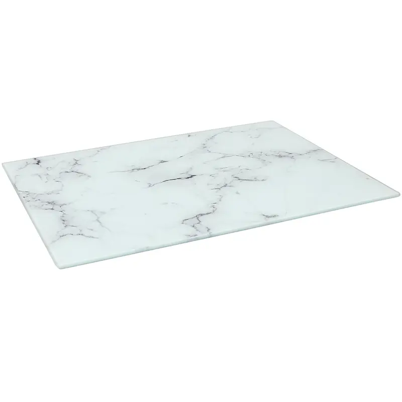 Marble-Effect Rectangular Glass Chopping Board (50 X 40 Cm) 1