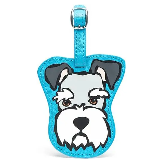 Marc Tetro Designer Luggage Tag – Schnauzer Illustration 1