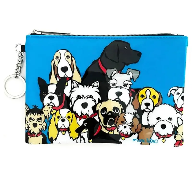 Marc Tetro Dog-Themed Zippered Pouch – 6" × 8" 1