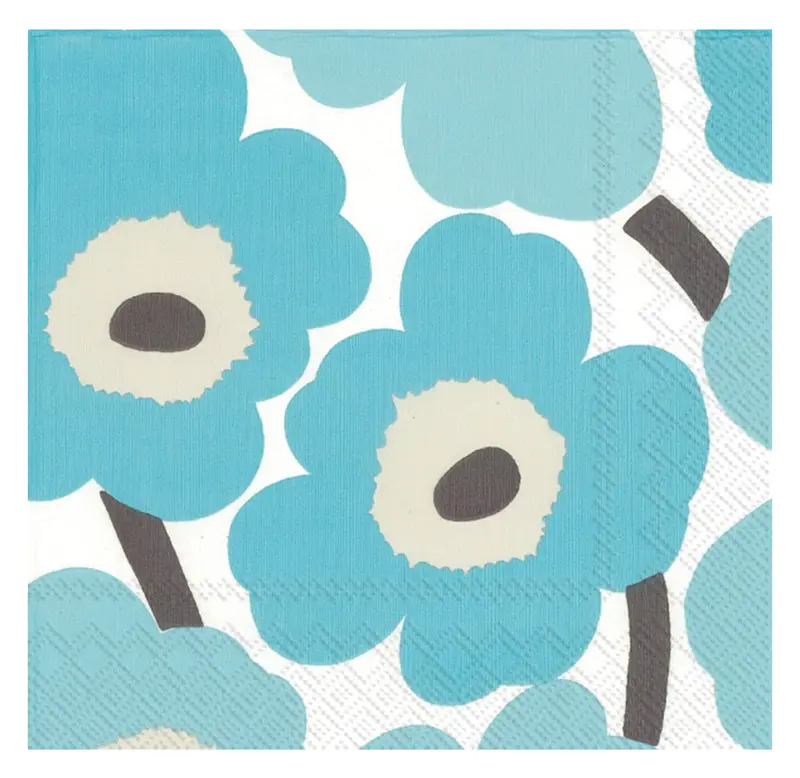 Marimekko Turquoise Luncheon Napkins – Pack Of 20 1