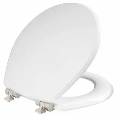 Mayfair Benton Round Slow-Close Toilet Seat – White Enamel Finish 1